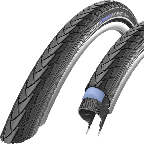 Buba 20x1.75 (47-406) Schwalbe Marathon plus smartguard HS440, zwart/reflektie