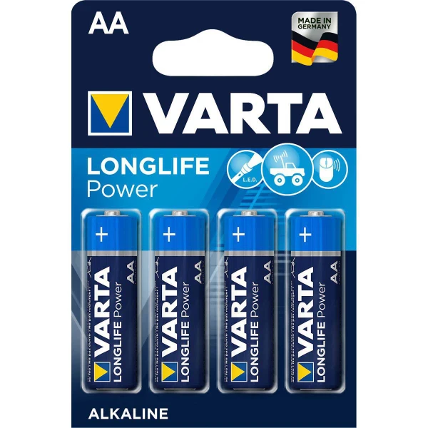 Batterij AA 1,5V Varta Alkaline Per blister 4 stuks