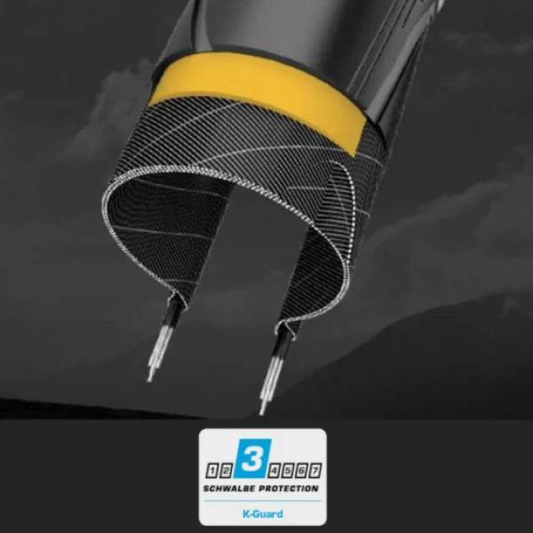 Buitenband 22x1 (25-489) Rightrun Plus K-Guard Grijs/zwart HS387 - Afbeelding 2