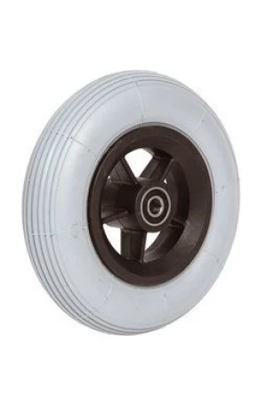 Wiel 6x1.1/4 (150x30) 3-spaaks zwart 36mm luchtband grijs