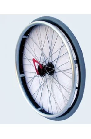 Wiel 22x1 zwarte velg met Edco naaf zwarte band