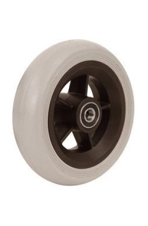 Wiel 5,5" (140x40) zwarte 5-spaaks velg, rubberen band, 41mm as
