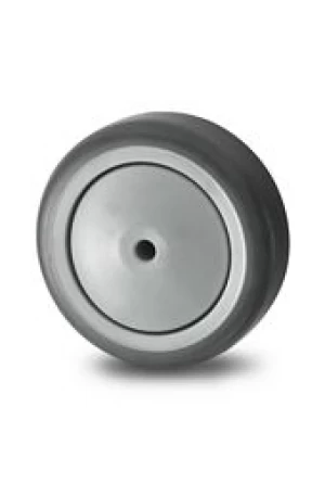 Wiel 75x25 kunststof zacht loopvlak, asbreedte 27,5mm