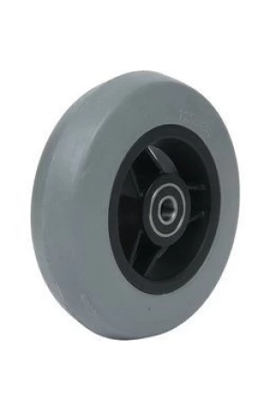Wiel 5" (125x34) vlakke rubberenband, 41mm as