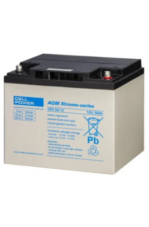 Accu 12V-50Ah CPX (Cyclic Xtreme) 197x165x171mm 16,5kg inserted M6