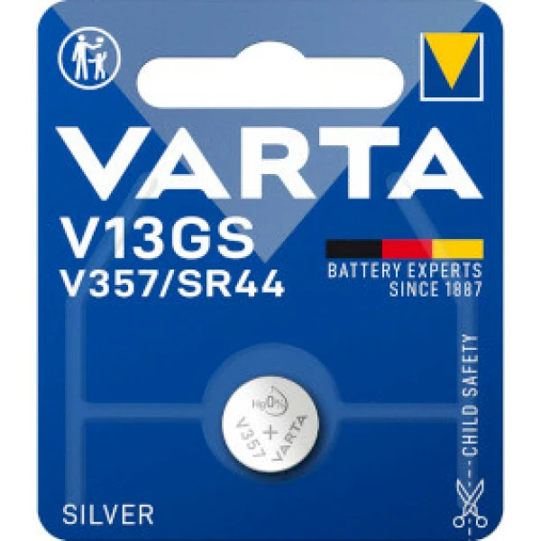 Batterij SR44 V13GS V357 1.55V /155mAh Lithium knoopcel blisterverpakking