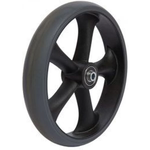 Wiel 8x1.1/4 (200x35) zwart plat profiel Topro voorwiel