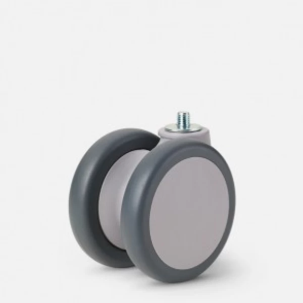 2x Dubbel Zwenkwiel 100mm Lage Bouwhoogte Boutgat vervangt 700-00088 / 000.20480 (Maxi Move 3)