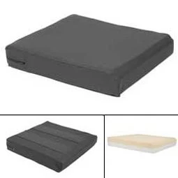 Zitkussens traagschuim 40x40x8cm (5cm traagschuim) met Incontinentie hoes en schuine voorzijde - Afbeelding 2