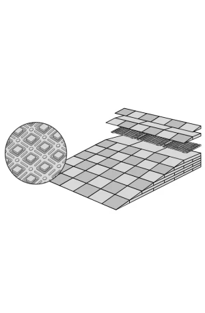 Drempelhulp-kit voor buitengebruik 100 x 100cm, hoogte 10,8 - 16,3 centimeter