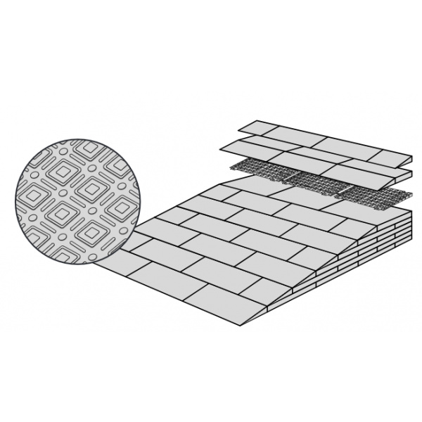 Drempelhulp-kit voor binnengebruik 100 x 100cm, hoogte 10,8 - 16,3 centimeter