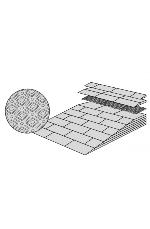 Drempelhulp-kit voor binnengebruik 75 x 100cm, hoogte 10,8 - 16,3 centimeter