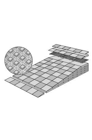 Drempelhulp-kit voor buitengebruik 100 x 125cm, hoogte 14,4 - 19,9 centimeter