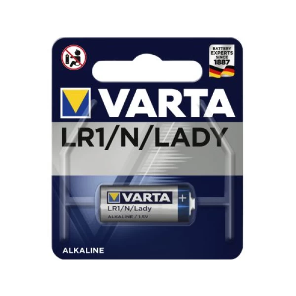 Batterij Alkaline type LR1 (MN9100) 1,5V Blister Varta p.stk