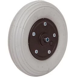 Wiel 200x50 (8x2) deelbare velg, rubberen band-infilled (rubberen slurf) 60mm asbreedte