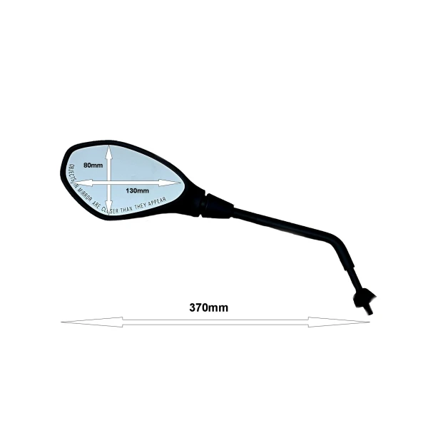 Spiegel met extra lange arm linkerzijde 8mm, 370mm lengte