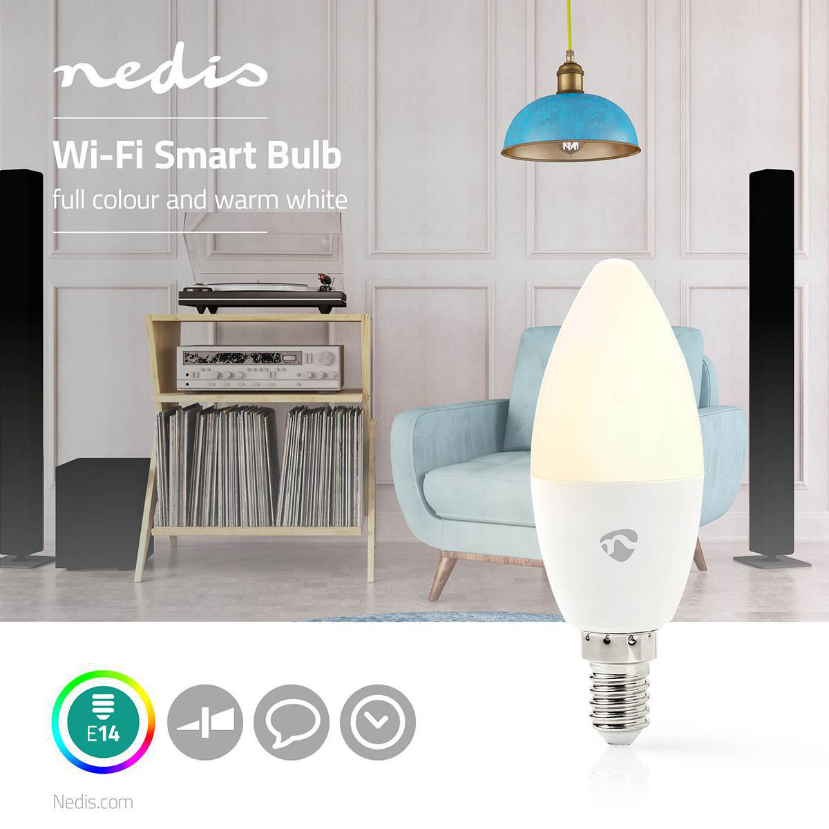 overschot Catena stem Wi-Fi smart LED-lamp | Full Colour en Warm-Wit | E14 - Silema