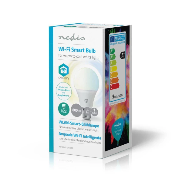 Wi-Fi smart LED-lamp | Warm- tot Koud-Wit | B22 - Afbeelding 5