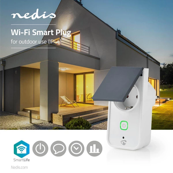 Wi-Fi Smart Stekker voor Buiten | Spatwaterbestendig | IP44 | Verbruiksmonitor | Schuko Type F | 16 A - Afbeelding 8