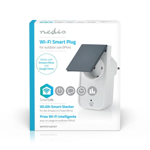 Wi-Fi Smart Stekker voor Buiten | Spatwaterbestendig | IP44 | Verbruiksmonitor | Schuko Type F | 16 A - Afbeelding 6