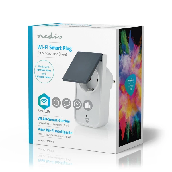 Wi-Fi Smart Stekker voor Buiten | Spatwaterbestendig | IP44 | Verbruiksmonitor | Schuko Type F | 16 A - Afbeelding 5