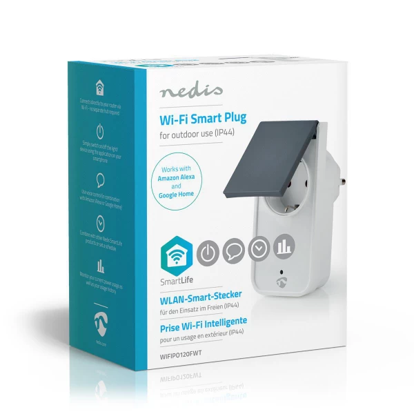 Wi-Fi Smart Stekker voor Buiten | Spatwaterbestendig | IP44 | Verbruiksmonitor | Schuko Type F | 16 A - Afbeelding 7