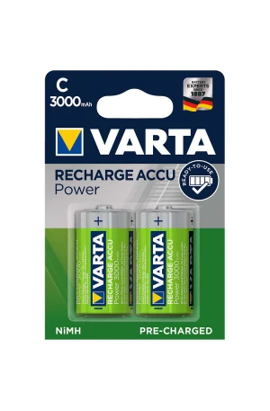 Batterij NiMh C/LR14 1,2V 3000mAh R2U Varta Blister 2 stuks