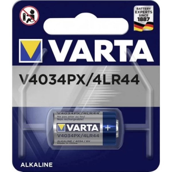 Batterij 4LR44 / V4034PX 6V Alkaline 25,2x13mm