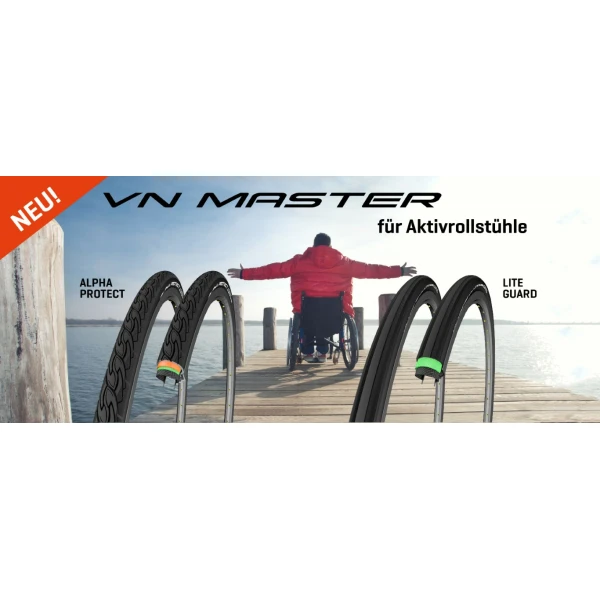 Buitenband 26x1 (25-590) zwart VN Master, Alpha protect (de vervanger voor de Marathon plus band) - Afbeelding 2