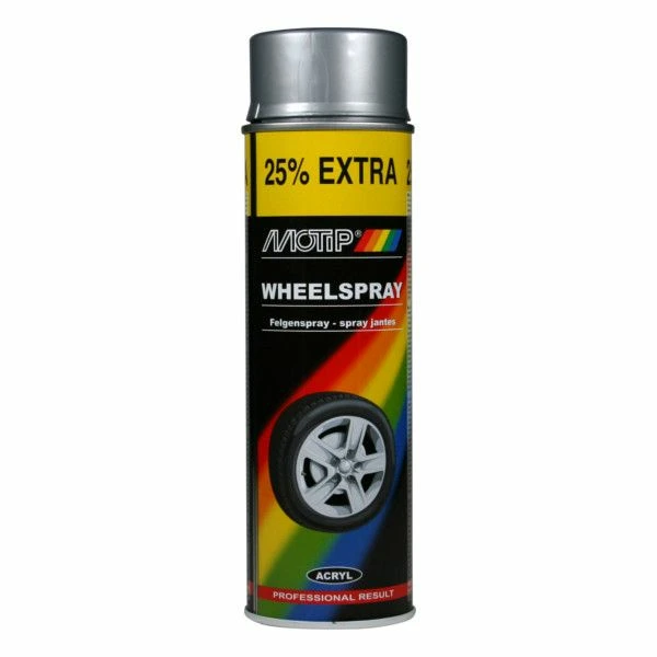 Spuitbus velgenlak zilver Motip 500ML