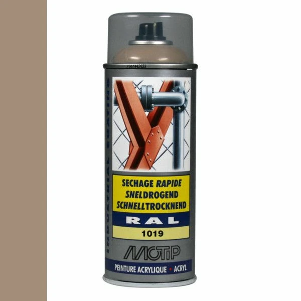 Spuitbus RAL1019 Grijs/Beige acryl 400ML Motip