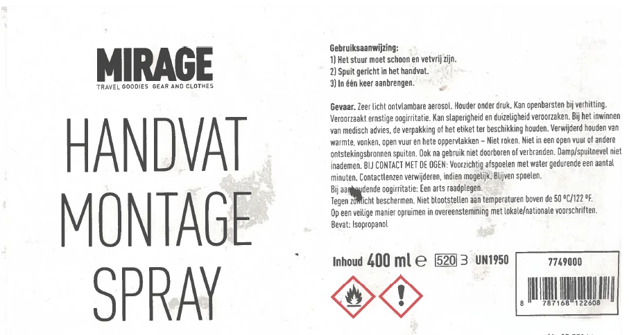 Spuitbus Handvat montage spray Cyclus 400ML - Afbeelding 2