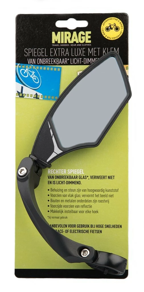Spiegel verstelbare uitvoering rechterzijde voor montage buis 21-26mm, Mirage (speed pedelec) - Afbeelding 2