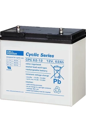Accu 12V-62Ah CPC 226x135x214mm inserted M6