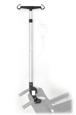 Infuusstandaard met houder voor rolstoelen 19mm buisdia