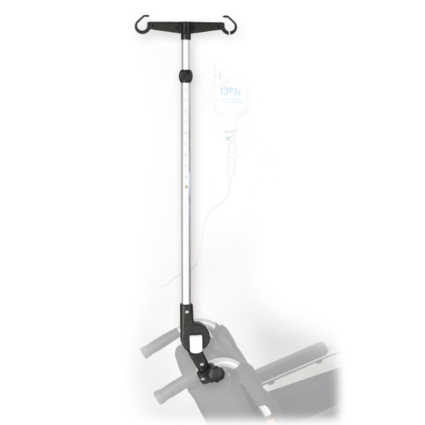 Infuusstandaard met houder voor rolstoelen 19mm buisdia