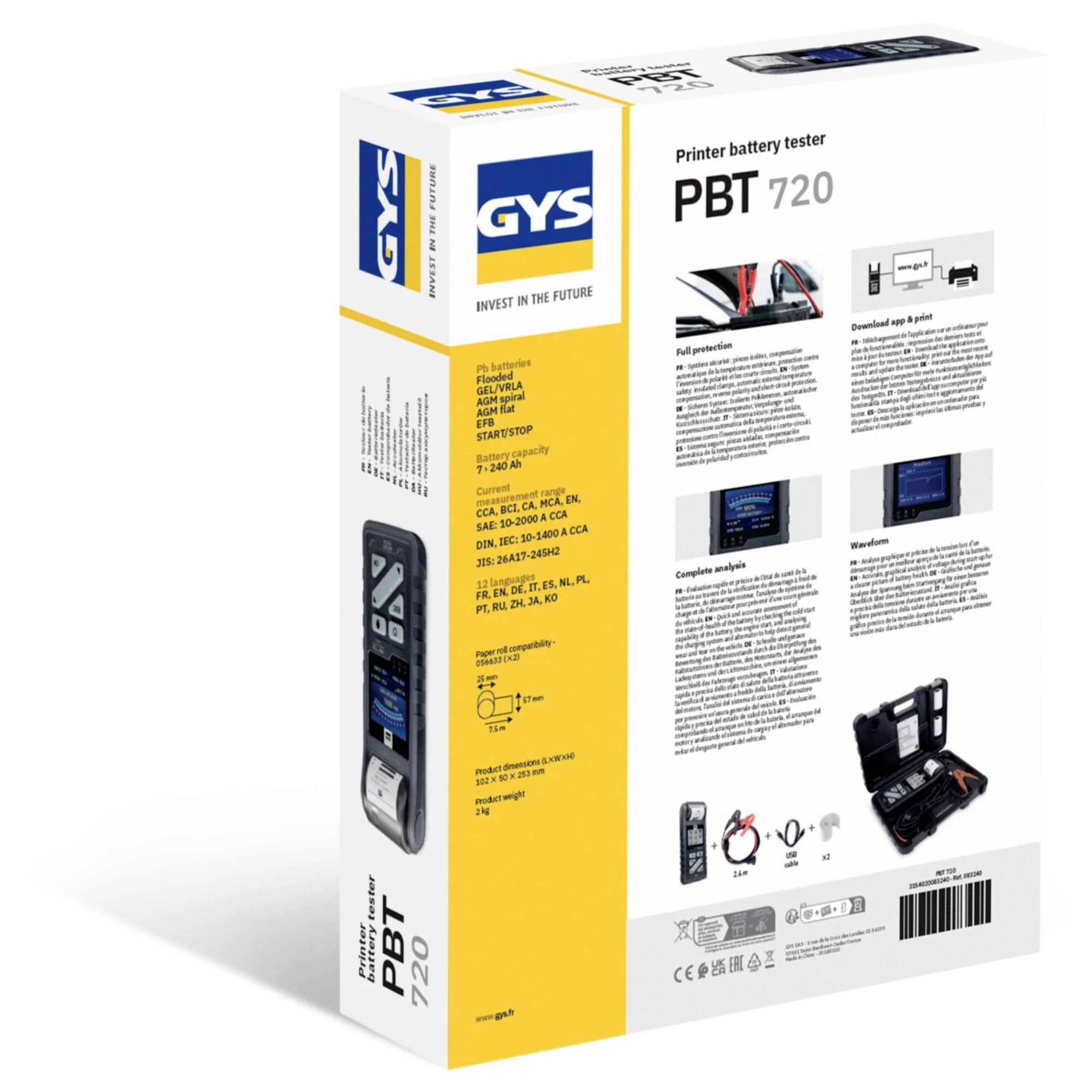 Gys Accu-/Batterijtester type BT720 - Afbeelding 3